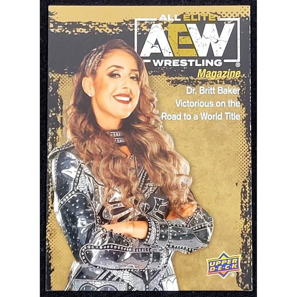 2021 UPPER DECK AEW DR. BRITT BAKER MAGAZINE GOLD PARALLEL‎